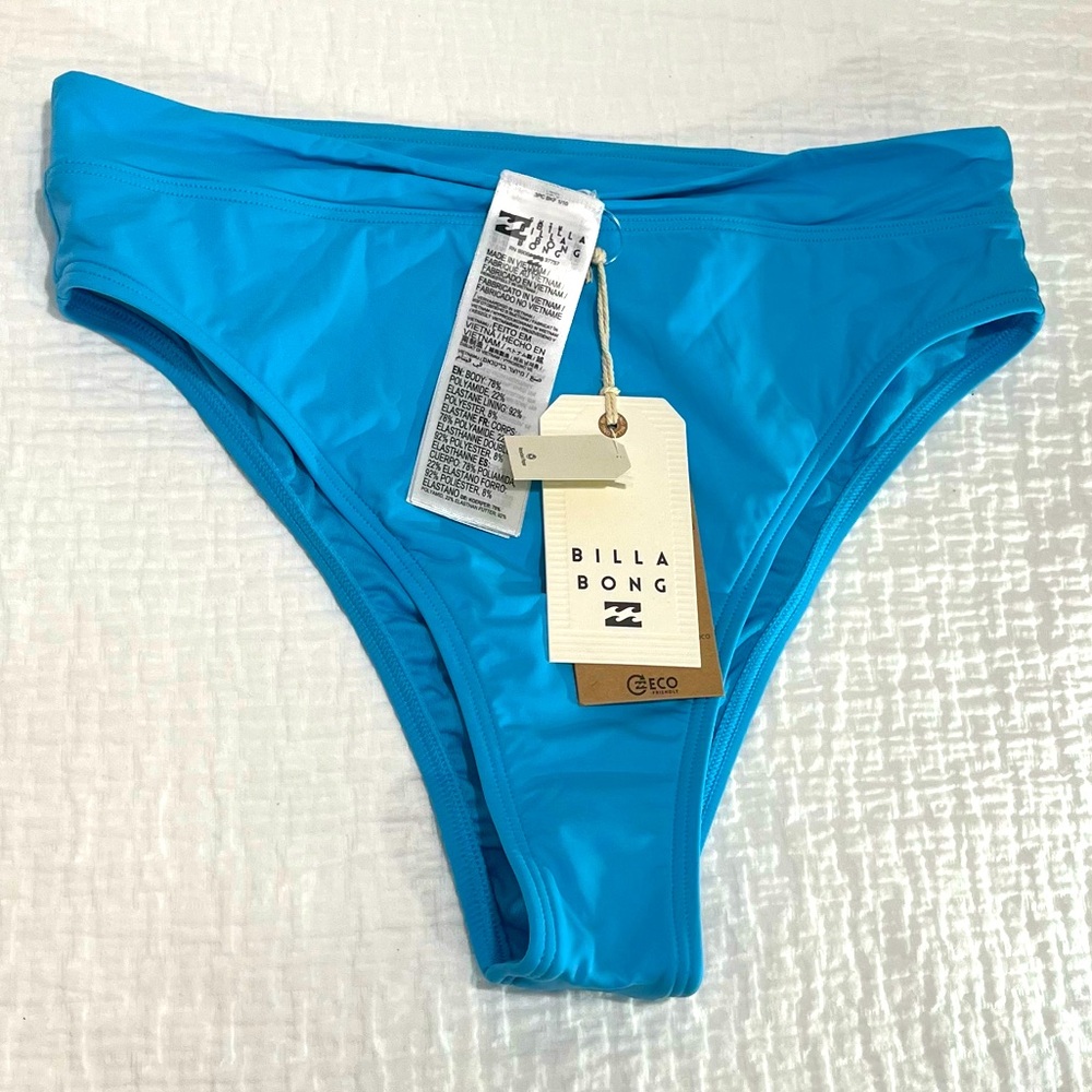 Billabong Bright Blue High Rise Bikini Bottoms